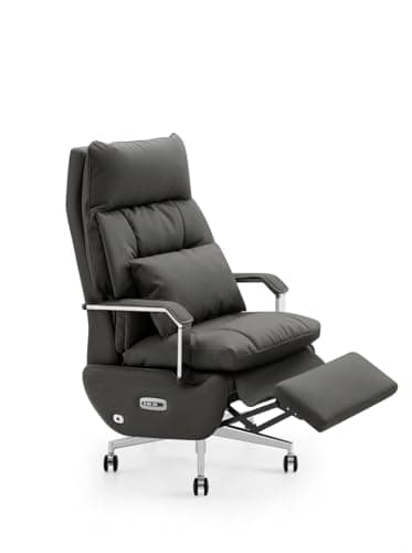 COTYFLY Dual Motor Executive Home Office Chair with Footrest（Coal ）