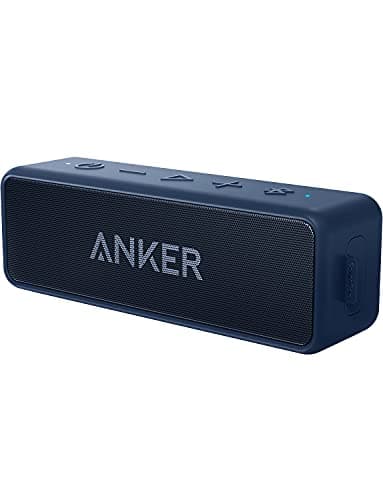 Anker Soundcore 2 Portable Bluetooth Speaker with Stereo Sound, Bluetooth 5, Bassup, IPX7 Waterproof, 24-Hour Playtime, Wireless, Speaker for Home, Outdoors, Travel- Navy Blue