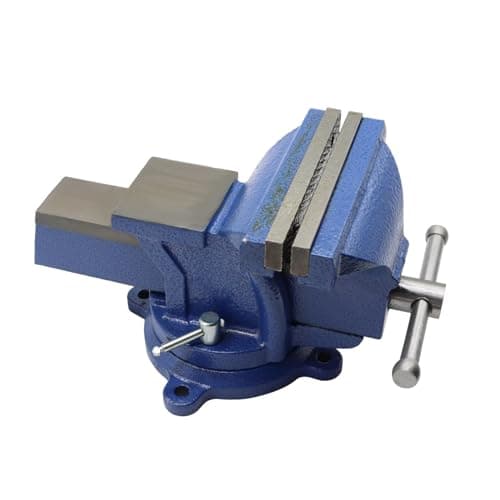 Nakkaa 6" Heavy Duty Bench Vise Cast Iron Vise with 360° Flexible Swivel Locking Base Home Work 6 Inch Swivel Bench Vice with Anvil 7