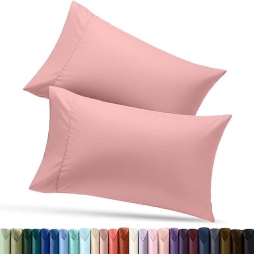 Utopia Bedding Queen Pillow Cases - 2 Pack - Envelope Closure - Soft Brushed Microfiber Fabric - Shrinkage and Fade Resistant Pillow Covers Queen Size 20 X 30 Inches (Queen, Pink)