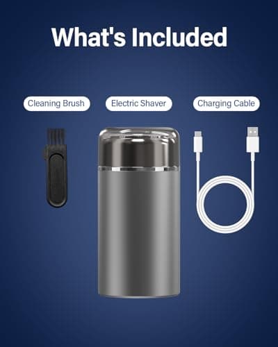 Electric Razor for Men - Rechargeable Electric Shaver for Men，Portable Razor for Travel，Mini Shaver for Travel，3D Waterproof - Silver Gray 7