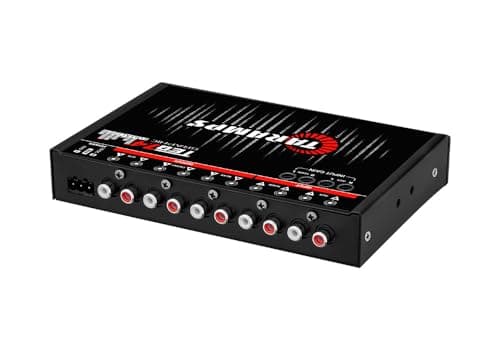 TARAMPS TEQ 7.4 Pro Car Audio Systems 7 Band Graphic Equalizer EQ Blue Lighting Advance Capability Input Channel Adjustment Main Volume Control Adjustable Subwoofer Volume with LPF 9