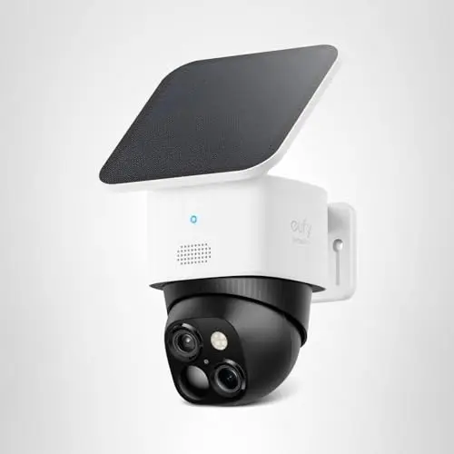 eufy Security SoloCam S340, Solar Security Cameras Wireless Outdoor, Cameras for Home Security, 360° Pan & Tilt Surveillance, No Blind Spots, 2.4 GHz Wi-Fi, No Monthly Fee, HomeBase S380 Compatible 7