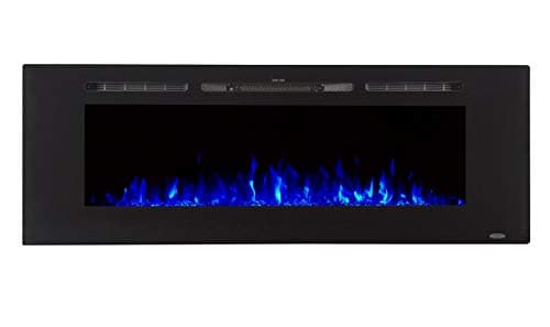 Touchstone Smart Electric Fireplace-The Sideline 60" Wide-in Wall Recessed - 30 Realistic Ember Color/Flame Options - 1,500W Heater w/Thermostat - Log & Crystal Hearth Options - Alexa/WiFi Enabled 9