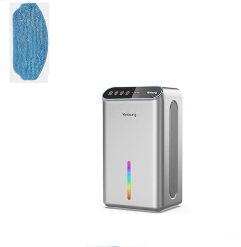 Dehumidifier for Basement (85 OZ, 800 sq ft) Quiet Dehumidifiers for Home, Auto Shut-Off, Sleep Mode, 3 Gear Timer(8H,16H,24H), Small Dehumidifier for Bedroom, Bathroom with Drain Hose (Light Silver)