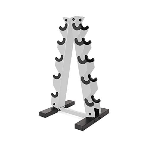 CAP A-Frame Dumbbell Hand Weight Vertical Storage Rack - White