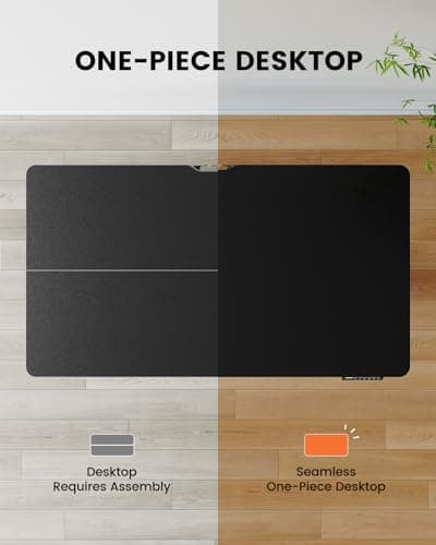 ErGear Whole Piece Standing Desk, Adjustable Stand Up Desk with Cable Management Tray, Electric Computer Workstation for Home Office, 48x24 inch, Black, EGESD64B 5