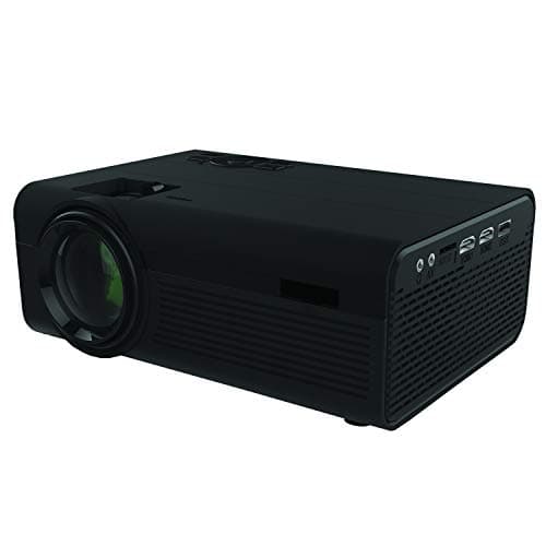Supersonic SC-80P HD Digital Projector, 1080p Resolution, 2000 Lumina LED Lamp, True Colors, Powerful Sound, VGA/2 HDMI/USB2.0/ Micro SD Card & AV Input, for Home Theater and On-the-Go Entertainment.