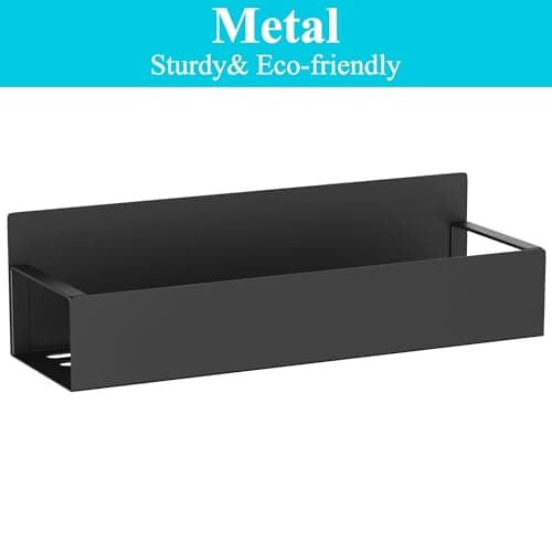 HuggieGems Metal 4 Pack Magnetic Spice Storage Rack Organizer for Refrigerator and Oven, Black Fridge Organizers and Storage 8