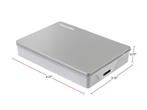 Toshiba Canvio Flex 4TB Portable External Hard Drive USB-C USB 3.0, Silver for PC, Mac, & Tablet - HDTX140XSCCA 6