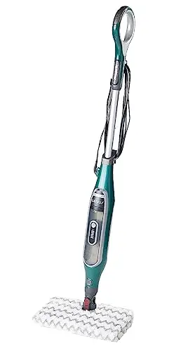 Shark Genius Steam Pocket Mop with 3 Electronic Intelligent Steam Control Settings, 2 Washable Pads, and Fill Flask, Green (Renewed)