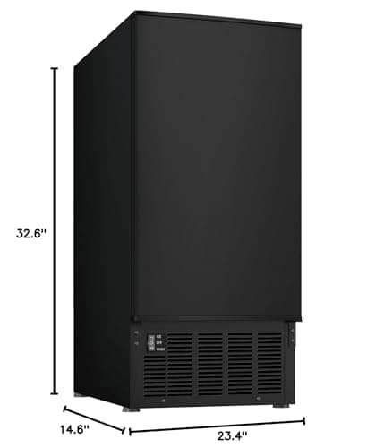 EdgeStar IB450BL 50 Lb. 15 Inch Wide Undercounter Clear Ice Maker - Black Stainless Steel 10