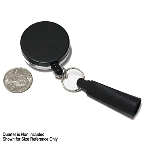 2 Pack - Heavy Duty Retractable Pull Pen Holder - Ideal for Markers & Carpenter Pencils - Nylon Cable, Self Retracting Reel & Tight Metal Belt Clip Retractable Carpenter Pencil Holder by Reel-N-Rite 7