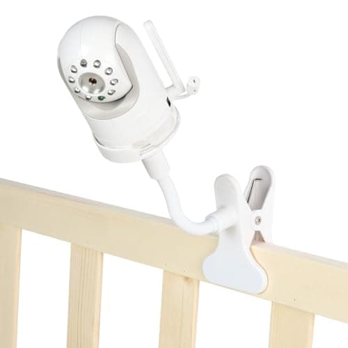 Uzviyo Baby Monitor Clamp Mount, Baby Camera Holder, Stand for Crib, Cot, Shelves, Furniture, Compatible with Infant Optics DXR 8 & DXR-8 Pro (Clamp Mount)