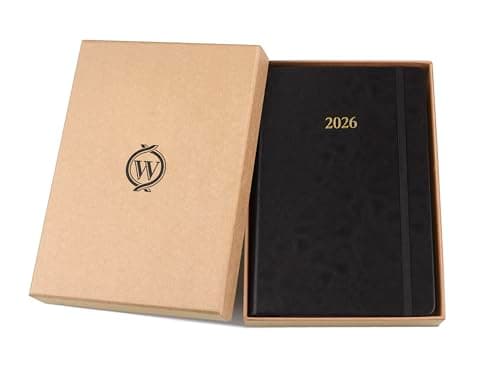Wykeham's Executive 2026 Daily Journal Planner – US Public Holidays & Format – Customization Available (Black, 8.5"×5.5") 5