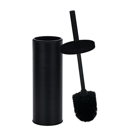 Deep & Sturdy Toilet Bowl Brush with Holder - Durable Scrubbing - Toilet Cleaners - Household Essentials - Silicone Brush - Bathroom Cleaner - Cleaning Supplies - Household Supplies, Matte Black 4