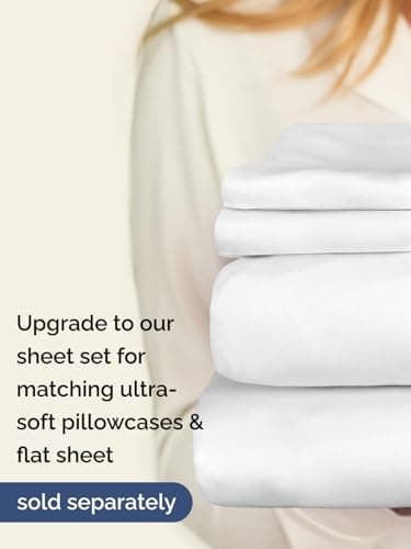 Extra Deep King Fitted Sheet - Hotel Luxury Single Fitted Sheet Only - Easily Fits 18 inch to 24 inch Mattress - Ultra Soft, Wrinkle Free w/Extra Deep Pockets - Easy-Care, Breathable & Comfy - White 7