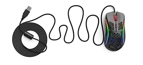 GLORIOUS Model D- (Minus) Wired Gaming Mouse - 61g Superlight Honeycomb Design, RGB, Ergonomic, Pixart 3360 Sensor, Omron Switches, PTFE Feet, 6 Buttons - Matte Black 10