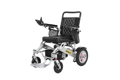 Next Generation Electric Wheelchair – 30-Mile Range, 600W Motor Power, Dual 12AH Batteries, Leather Cushion, Deluxe Series, Foldable, Airline Approved, All-Terrain, High-Performance Design