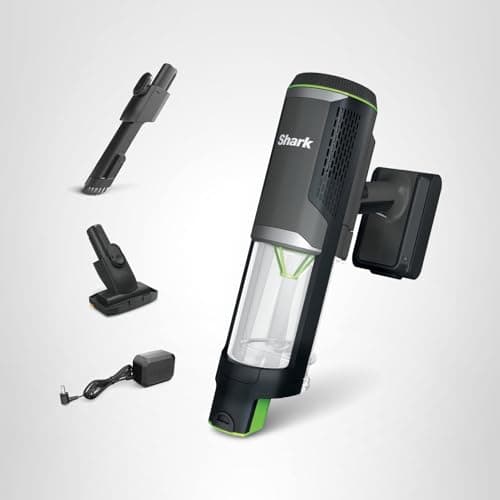 Shark PowerBoost Cordless 2-in-1 Car/Home Handheld PowerVac, Powerful Suction, 40 Minute Runtime, Portable, 3 Cleaning Modes, LED Screen, Furfins Tool, Duster Crevice Tool, Charcoal, BH102 12