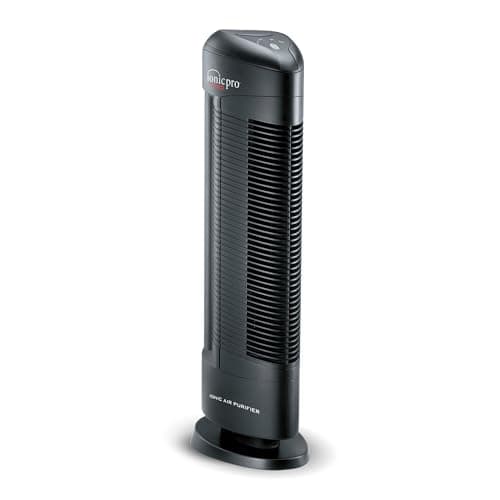 Ionic Pro Turbo (TA550) Ionic Air Purifier Tower for Home, Quiet Ionic Filterless Design, Covers Up to 500 Sq. Ft., Removes Odors, Smoke, Dust, and Allergens – Black