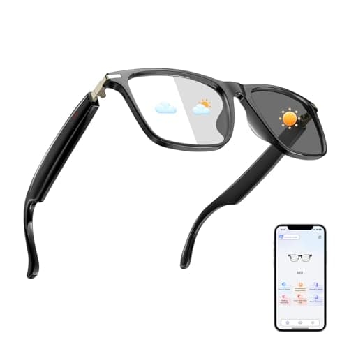AI Translation Glasses, Support 169 Languages Real-Time Translation Powered By APP, Open-Ear Sound Mic & Speakers, Color-Change Lens Translator with Noise Reduction, AI Smart Glasses for Men & Women