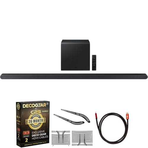 Samsung HW-S800D Ultra-Slim 3.1.2ch Wireless Dolby Soundbar w/Q-Symphony (2024 Model) Bundle with Deco Gear 4K HDMI 2.0 Cable x2 & CPS Exclusive 26 Month Protection Pack Bundle (BEACH-CPS-261000)