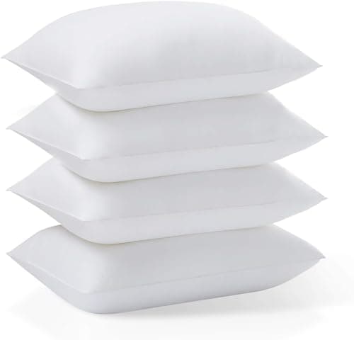 Acanva Hotel Quality Bed Pillows for Sleeping,Premium 3D Plush Fiber-Reduces Neck Pain,Breathable Cooling Cover Skin-Friendly, Standard (Pack of 4), White 4 Count