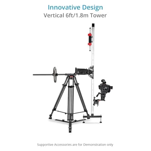 Proaim Cambird Pro 4-in-1 Gear. 6ft Video Camera Slider. Portable Mini Jib. Tower. Hi-hat .Vertical Payload - 10kg / 22lb. Horizontal Payload: 12kg / 26lb. (SL-CBPR-01) 5