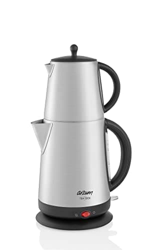 Arzum Tea Tock Electric Turkish Tea Maker, Stainless Steel, 120V 5