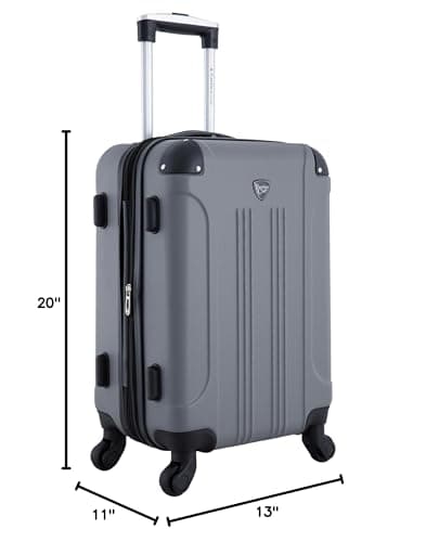 Travelers Club Chicago Hardside Expandable Spinner Luggage, Charcoal, 22" Carry-On 9