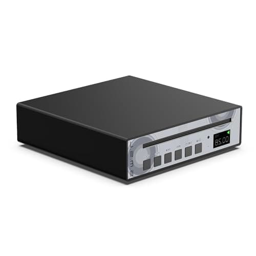 SMSL PL100 Desktop CD Player CS43131 Decoder Chip Headphone Amplifier Uilt-in 2nd PLL Circuit RCA/3.5 mm Headphone/Optical/Coaxial Digital Output Input Remote Control (Black)