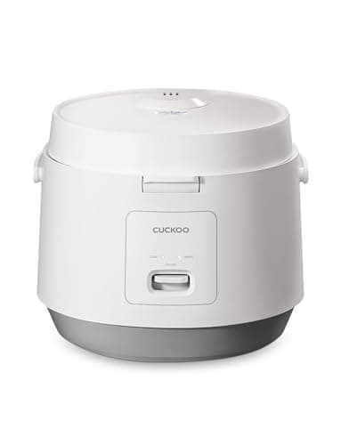 CUCKOO Basic Rice Cooker 10-Cup Uncooked / 20-Cup Cooked, Large Rice Maker and Warmer with Nonstick Inner Pot, Easy to Use with Auto Keep Warm, Includes Steam Tray, White (CR-1095)