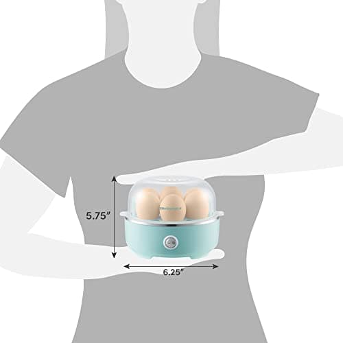 Elite Gourmet EGC115M Easy Egg Cooker Electric 7-Egg Capacity, Soft, Medium, Hard-Boiled Egg Cooker with Auto Shut-Off, Measuring Cup Included, BPA Free, Retro Mint 6