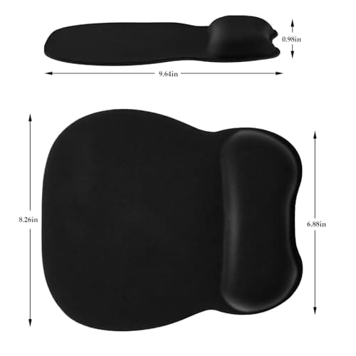 EooCoo Ergonomic Mouse Pad with Wrist Support, Mousepad with Memory Foam Wrist Rest and Non-Slip Base for Computer, Cafe, Home & Office, 9.64 x 8.26 in Office Desk Accessories 5
