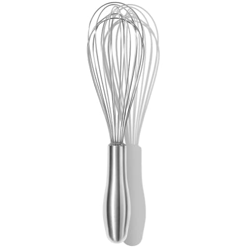 OYV 18/10 Stainless Steel Whisk, Ergonomic Handle, Dishwasher Safe Metal whisk, Professional Whisk for Kitchen Cooking, Perfect for Blending, Whisking, Baking, and Beating, 10-Inch Wire Wisk
