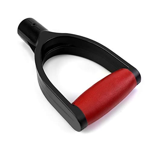 QWORK Plastic Spade Shovel with D Grip, 1-1/4" Polypropylene Shovel Handle for Digging and Raking 3