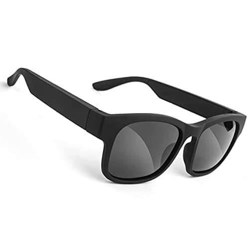 GELETE Smart Glasses Wireless Bluetooth Sunglasses Open Ear Music&Hands-Free Calling,for Men&Women,Polarized Lenses,IP4 Waterproof,Connect Mobile Phones and Tablets (Black)