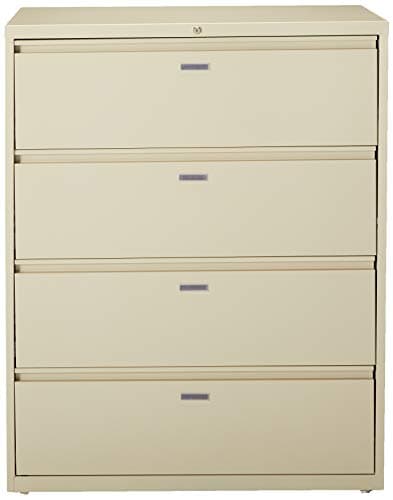 Lorell 4-Drawer Lateral File, 42 by 18-5/8 by 52-1/2-Inch, Putty 3