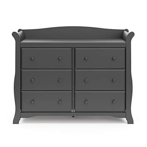 Storkcraft Avalon 6 Drawer Double Dresser (Gray) – Nursery Dresser for Kids Bedroom, Chest of Drawers 5