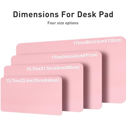 Aothia Leather Desk Pad Protector, Mouse Pad, Office Desk Mat, Non-Slip PU Leather Desk Blotter, Laptop Desk Pad, Waterproof Desk Writing Pad for Office and Home (23.6" x 13.7", Fairy Pink) 8