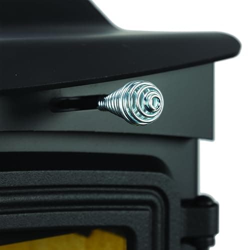 Pleasant Hearth 2,200 Sq. Ft. Wood Stove with Legs and Chrome Handles 7