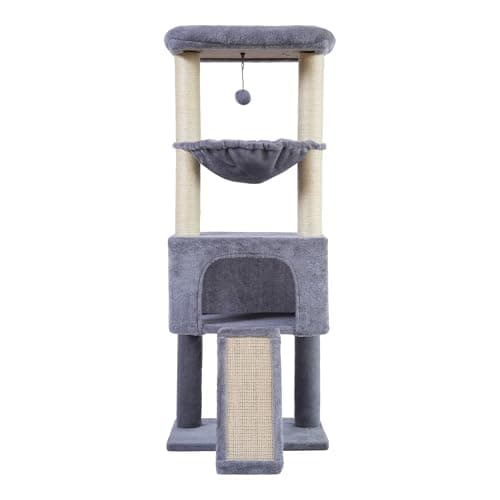ROYPET Fashion Design 43.3" Cat Trees with Cat Houses,Grey