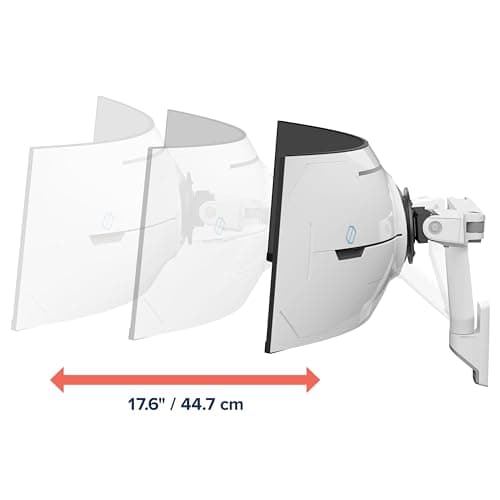 Ergotron – HX VHD Premium Heavy Duty Gaming Monitor Arm, Single Monitor Wall Mount – for 1000R Curved Ultrawide Monitors Up to 57 Inches, 9-14 Inches Depth, VESA 75x75mm or 100x100mm – White 5
