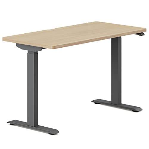 Branch Duo Standing Desk 36 Inches - Adjustable Standing Desk with 20” Range - OLED Control Panel - Frameless Design & Compact Size Suitable for Many Spaces - Charcoal Base - Woodgrain Top