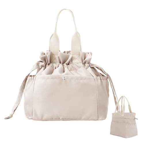 MEXS Lunch Bag for Women Reusable Drawstring Insulated Lunch Box Stain-Resistant Large Cinch Closure Lunch Bags for Work Office