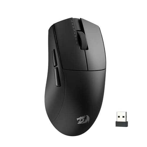 Redragon M916 Wireless Gaming Mouse, 49G Ultra-Light 8K DPI 2.4G Wireless Gaming Mouse w/Ergonomic Natural Grip Build, Full Programmable Buttons, Software Supports DIY Keybinds & DPI