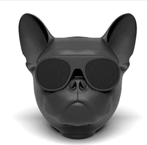 Bulldog Bluetooth Speaker, French Bulldog Head Cool Artistic Stereo Decorative Speaker, Supported USB & T Flash Card