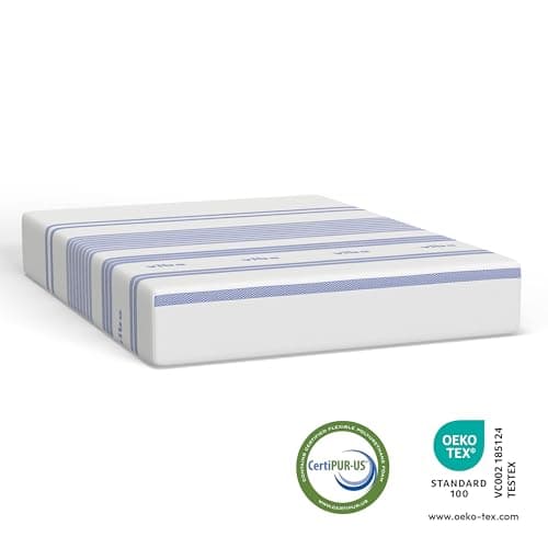 Vibe Gel Memory Foam Mattress, 12-Inch CertiPUR-US Certified Bed-in-a-Box, Queen, White 10