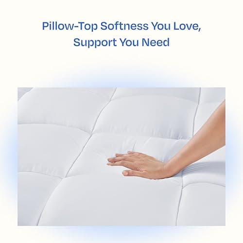 California Design Den Twin XL Mattress Topper, Thick Cooling Pillow Top Mattress Topper Twin XL for Restful Sleep, 900 GSM Fill, Breathable & Gentle on Skin 5